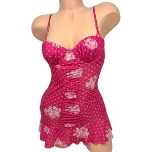 NWOT Victorias Secret 34B Bustier Floral Lace Lingerie Dress Chemise Nightgown